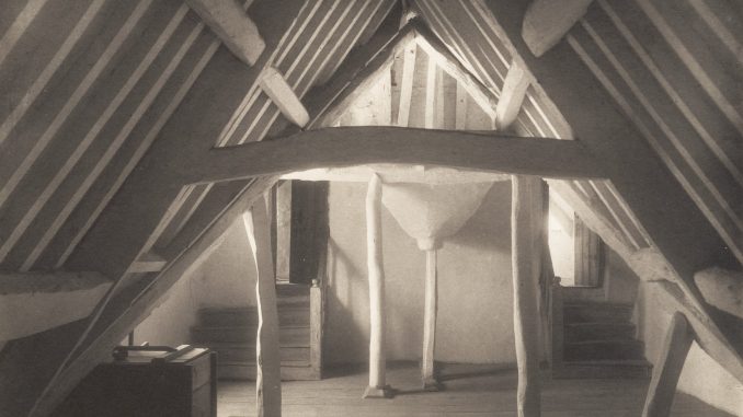 Frederick H. Evans, "In the Attics," Kelmscott Manor Photographs, 1896, Purchase, David Hunter McAlpin Fund, 1968, The Metropolitan Museum of Art. Frederick H. Evans, "In the Attics," Kelmscott Manor Photographs, 1896, Purchase, David Hunter McAlpin Fund, 1968, The Metropolitan Museum of Art.