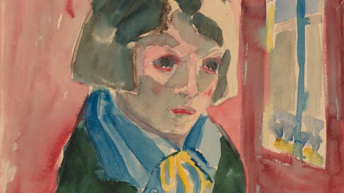 Walter Gramatté, "Woman at a Window," watercolor over graphite, 1922, Gift of Ruth Cole Kainen, National Gallery of Art. Walter Gramatté, "Woman at a Window," watercolor over graphite, 1922, Gift of Ruth Cole Kainen, National Gallery of Art.