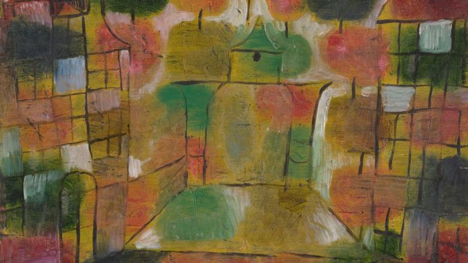 Paul Klee, "Baum und Architektur—Rhythmen (Tree and Architecture—Rhythms)," oil on paper, 1920, Gift of Benjamin and Lillian Hertzberg, National Gallery of Art. Paul Klee, "Baum und Architektur—Rhythmen (Tree and Architecture—Rhythms)," oil on paper, 1920, Gift of Benjamin and Lillian Hertzberg, National Gallery of Art.
