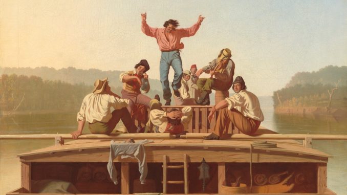 George Caleb Bingham, "The Jolly Flatboatmen," oil on canvas, 1846. The National Gallery of Art.