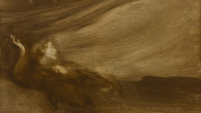 Eugène Carrière, "The Contemplator," oil on fabric, 1901. Cleveland Museum of Art.