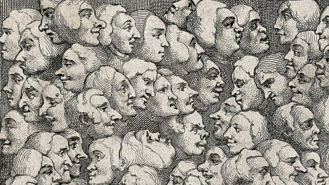 William Hogarth, "Characters and Caricaturas," print, 1743.